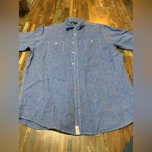 𝅺Cremieux Mens Short Sleeve Button Up Size XL